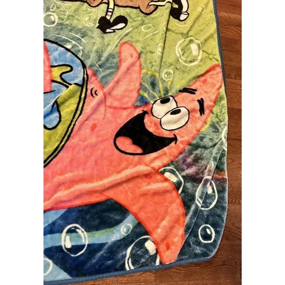 Vintage Sponge Bob & Patrick Decorative‎ Throw Blanket 60x84